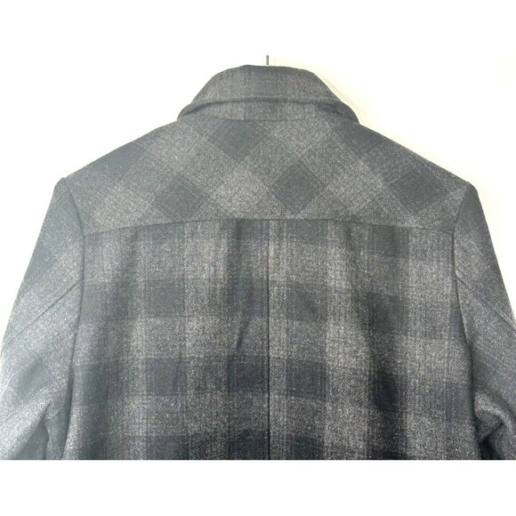 Black Rivet Womens Wool Blend Jacket Y2K Full Zip Gray Plaid Size X-Large (16) - Picture 5 of 13
